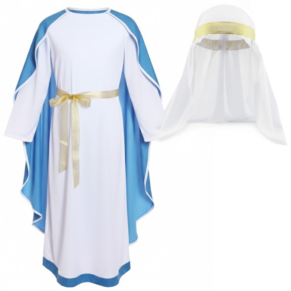 Kids Virgin Mary Christmas Nativity Costume