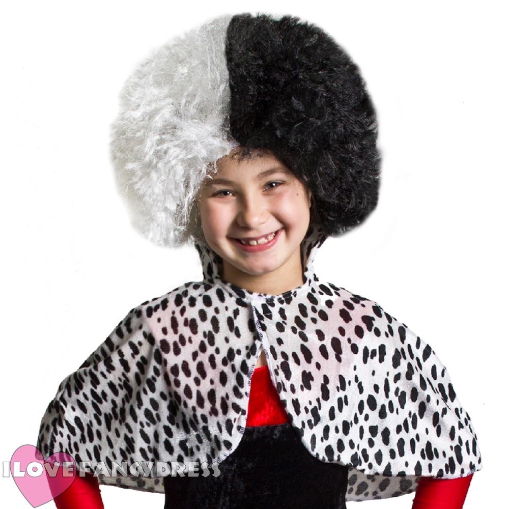 Childs Cruella De Vil Cape And Wig Set Fancy Dress Costumes Countyfetes