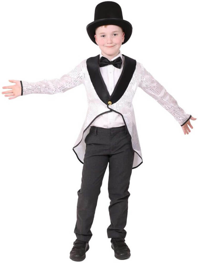 Childs Silver Sequin Tailcoat