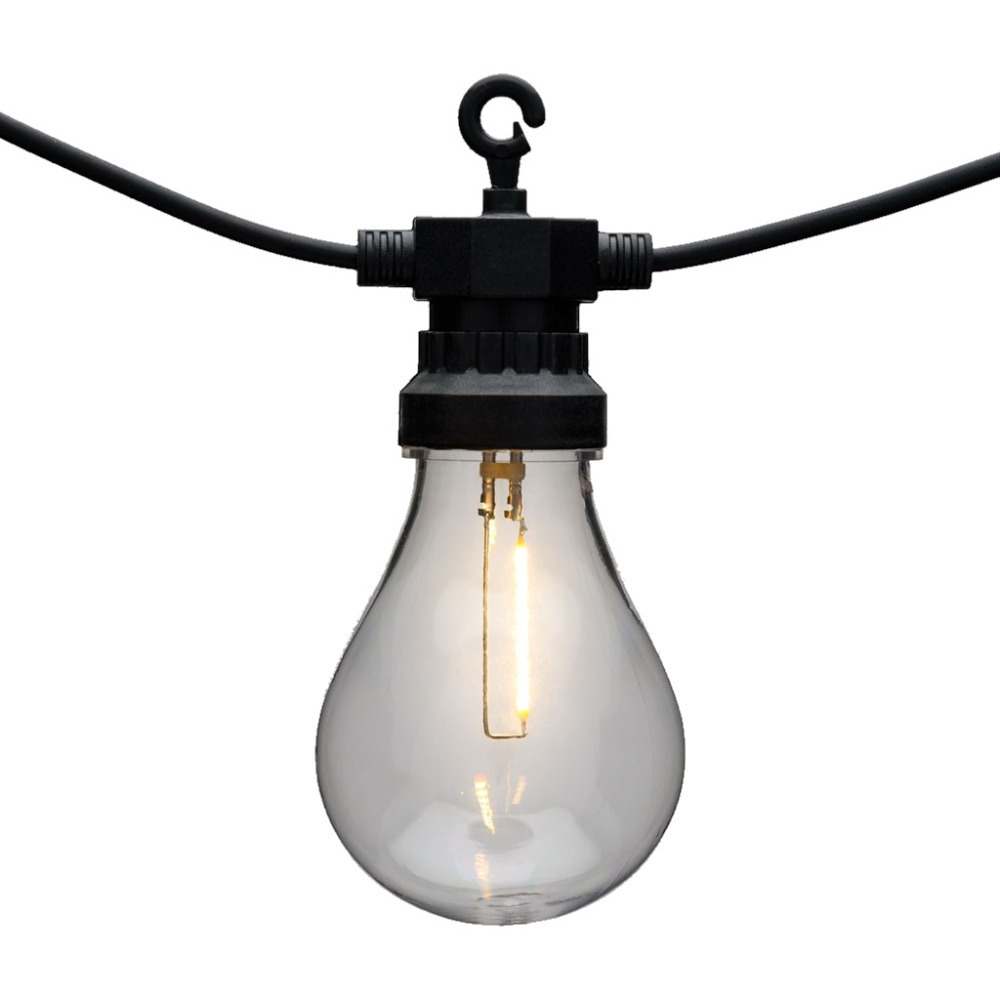 Christmas Connectable Festoon Lightbulb Fairy Lights 10 x Warm White LED Bulbs