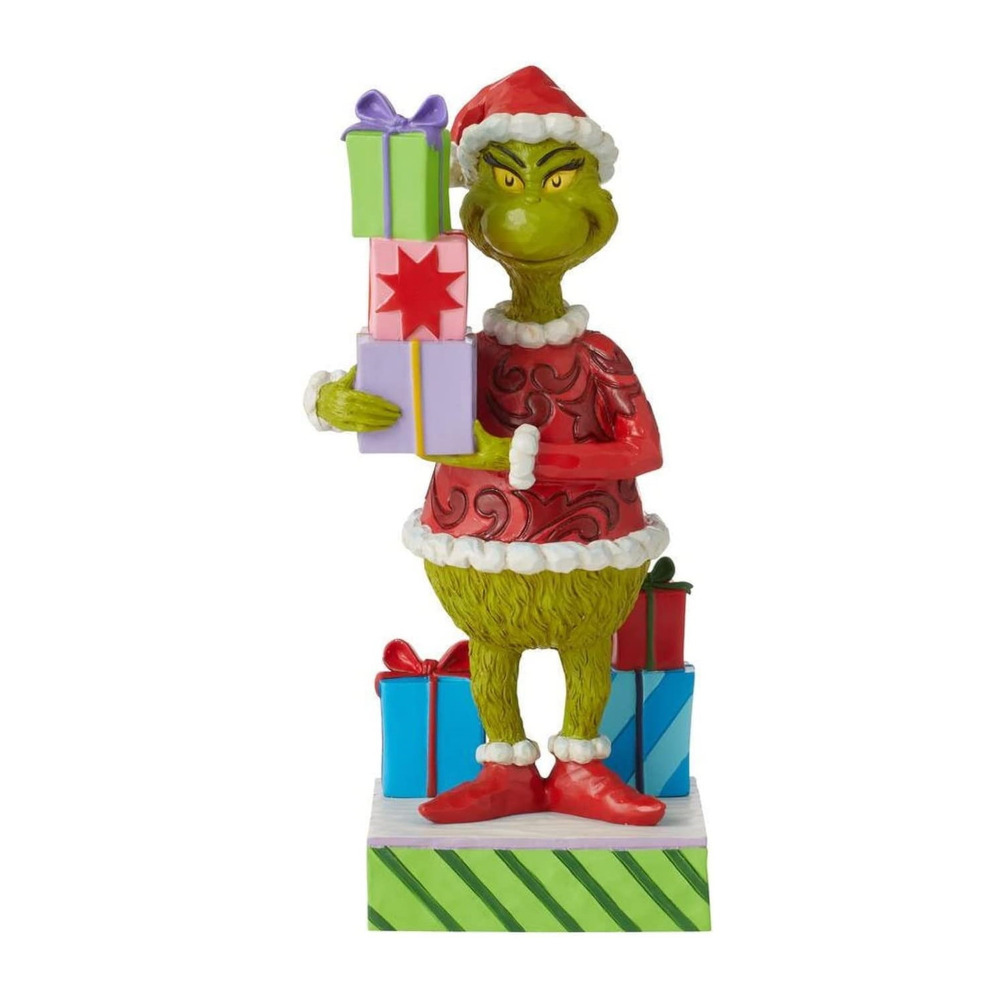 Christmas Standing Ornament Dr Seuss The Grinch Presents Decorative Figurine