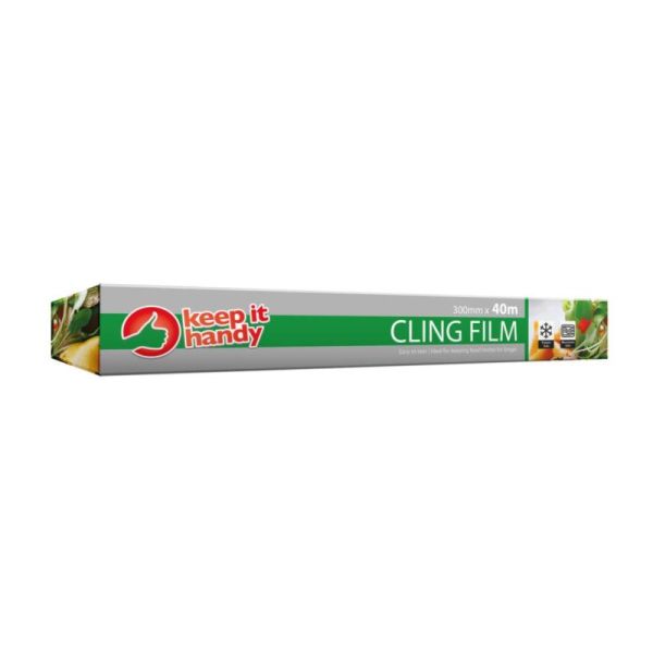 Cling Film Wrap 40m x 300mm ideal for keeping food fresher for longer Microwave and freezer safe