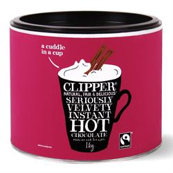 Clipper Fairtrade Seriously Velvety Instant Hot Chocolate 1kg Clip Ctn881