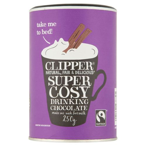 Click to view product details and reviews for Clipper Super Cosy Fairtrade Drinking Chocolate 250g 74637.