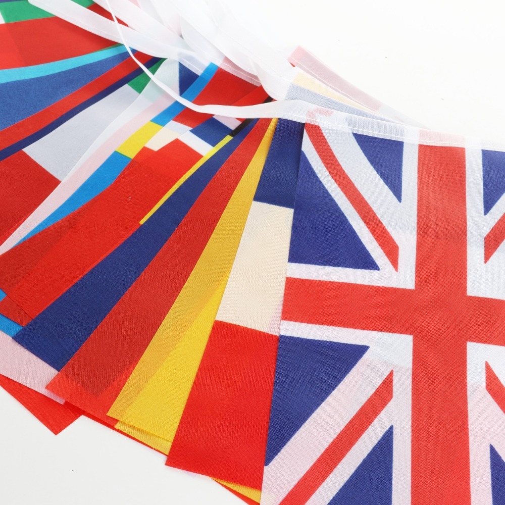 Euro Nations Flags Bunting | 10m / 24 Flags | Football European Party Banner