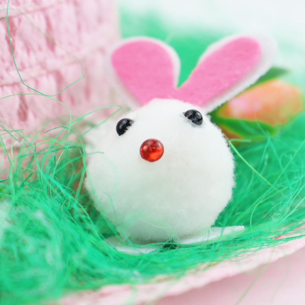 Kids DIY Easter Bonnet Kit | Baby Pink Child Bonnet with 16 Piece Decoration Set