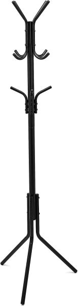 COAT RACK-MATT BLACK with S Hook Metal Coat and Clothes Stand Rack