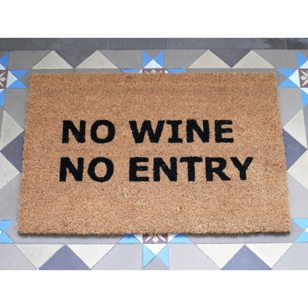 Coir Novelty Door Mat Outdoor Indoor Front Door Entrance Doormats Heavy Duty Nonslip Floor Dirt Trapper - No Wine