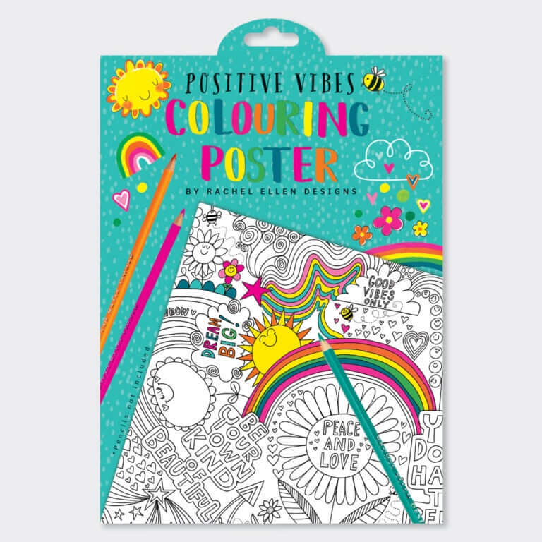 Colouring Poster - Positive vibes
