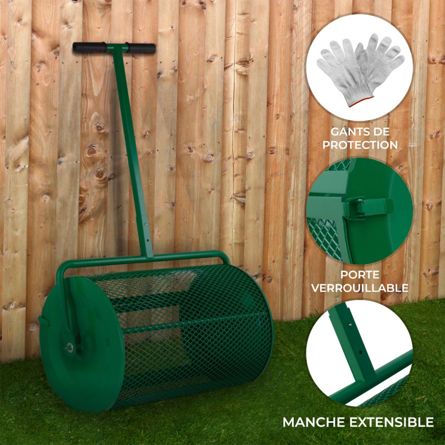 Compost & Peat Moss Spreader - Green