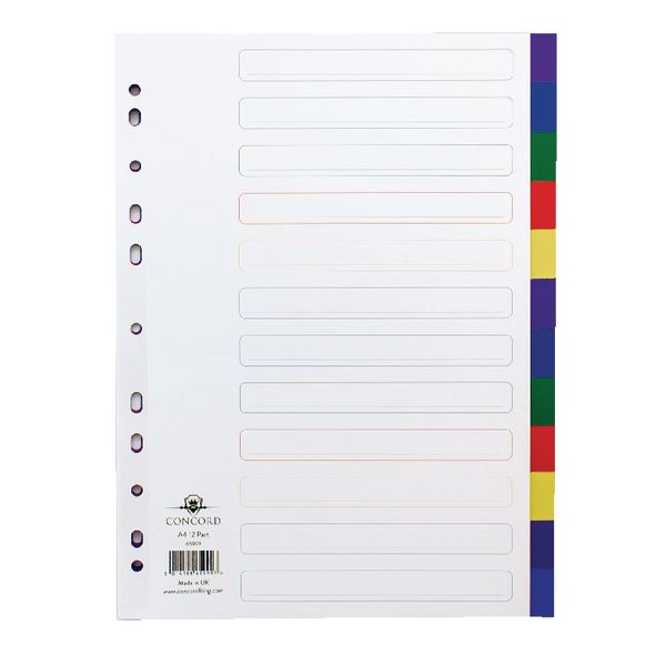 Click to view product details and reviews for Concord Divider A4 12pt Plastic Jt65999.