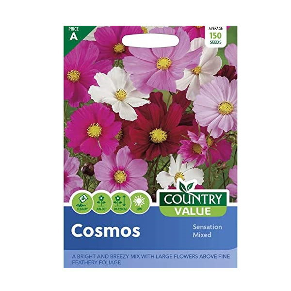 Cosmos Seed Grow Your Own Garden Flowers Sensation Mixed Packet Country Value