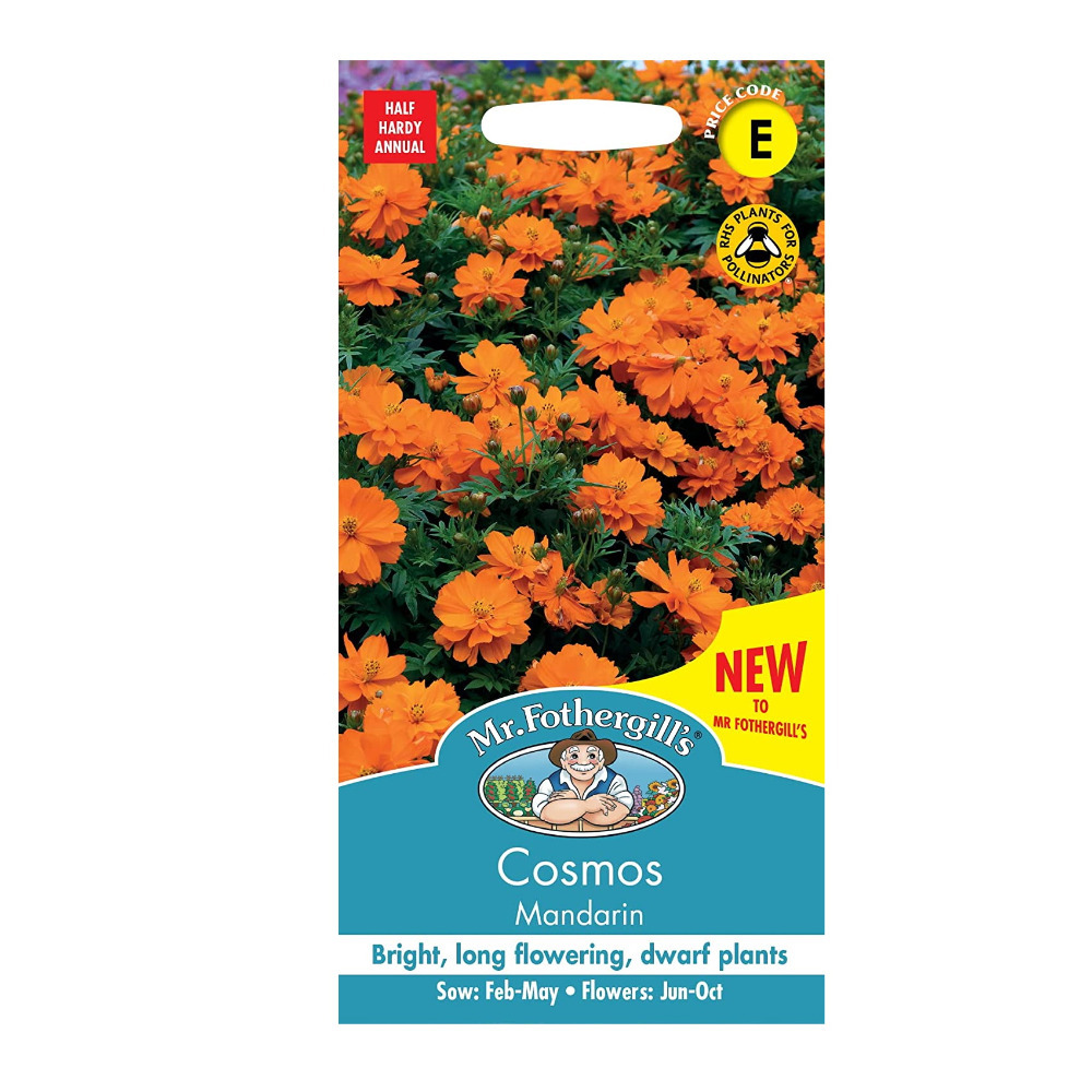 Cosmos Seeds Grow Your Own Garden Flowers Mandarin Packet Mr Fothergill's