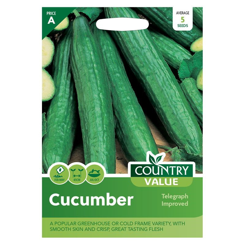 Country Value Cucumber Telegraph Improved Grow Your Own Garden Vegetable Seeds