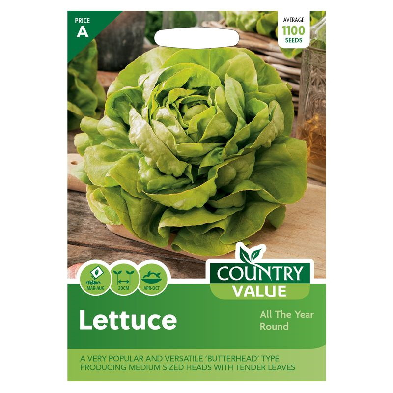 Country Value Lettuce All Year Round Grow Your Own Garden Vegetable Seed Packet