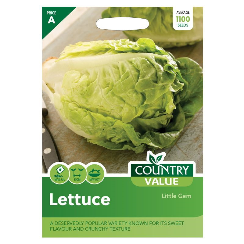 Country Value Lettuce Little Gem Grow Your Own Garden Vegetable Seeds Packet