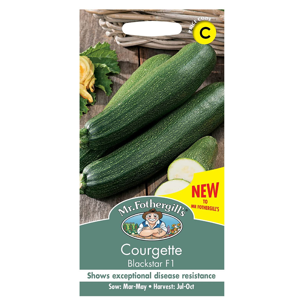 Click to view product details and reviews for Courgette Seeds Blackstar F1 Vegetable Packet.