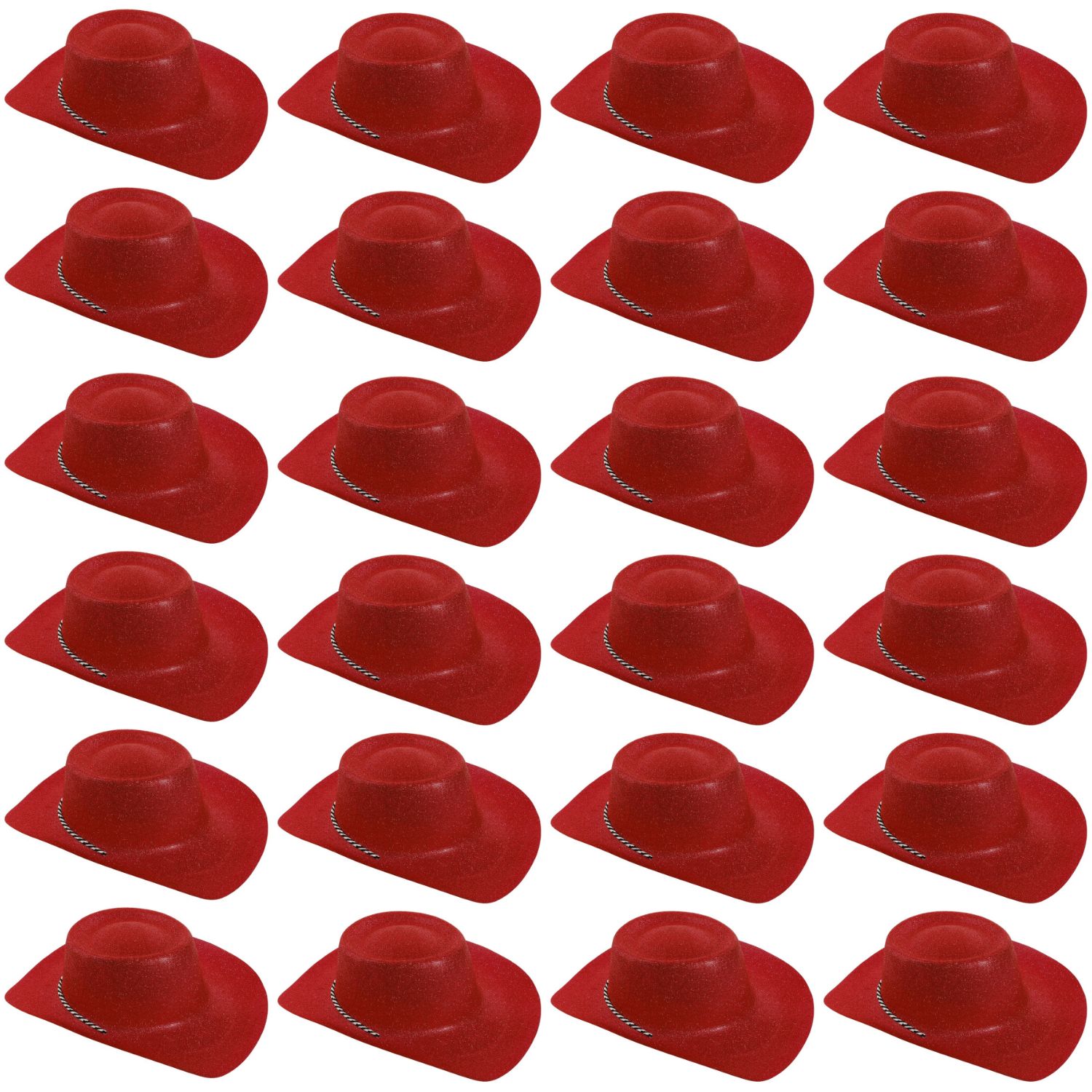 Click to view product details and reviews for Red Glitter Cowboy Hat Pack Of 24.