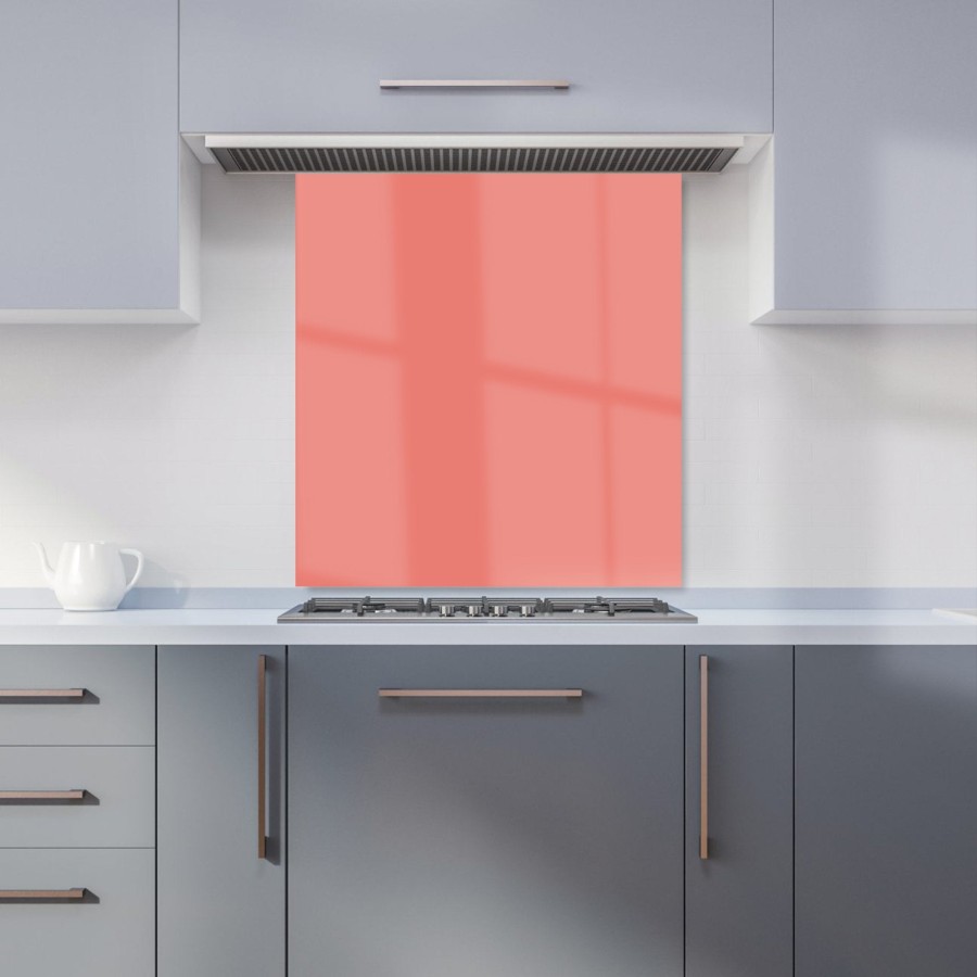 Click to view product details and reviews for Coral Pink Kitchen Splashback W700mm X H650mm.