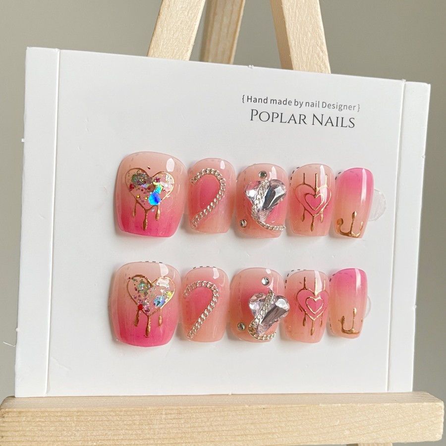 Click to view product details and reviews for D012 Peach Pink Fancy Press On Nails M. Click to view product details and reviews for D012 Peach Pink Fancy Press On Nails M.