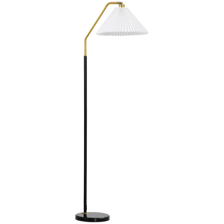 Click to view product details and reviews for Homcom Modern Floor Lamp With Adjustable Pleated Lampshade For Living Room.