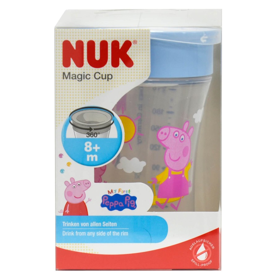 Click to view product details and reviews for Nuk Magic Cup 230ml Spillproof Lid Drinking Rim Air Vent Peppa Pig.