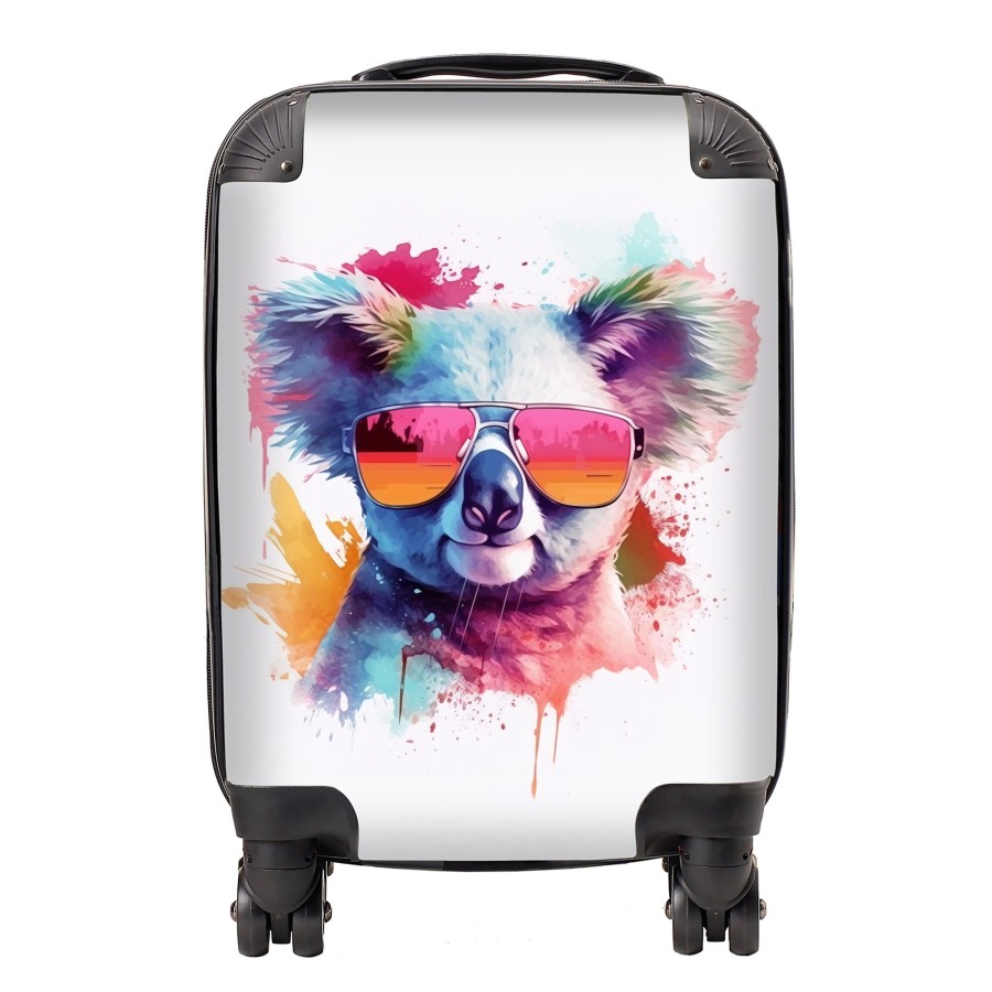 Click to view product details and reviews for Colourful Splashart Koala In Glasses Suitcase Mini Cabin.