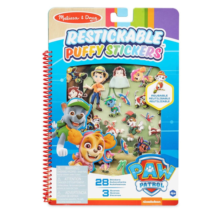 PAW Patrol Restickable Puffy Stickers Book Reusable 3 Scenes