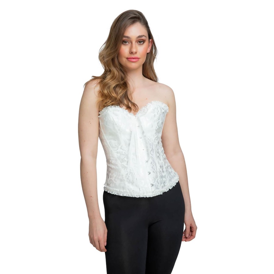 Click to view product details and reviews for Deluxe Costume Corset Satin Lace Burlesque 80s Gothic Fancy Dress Green Xs.