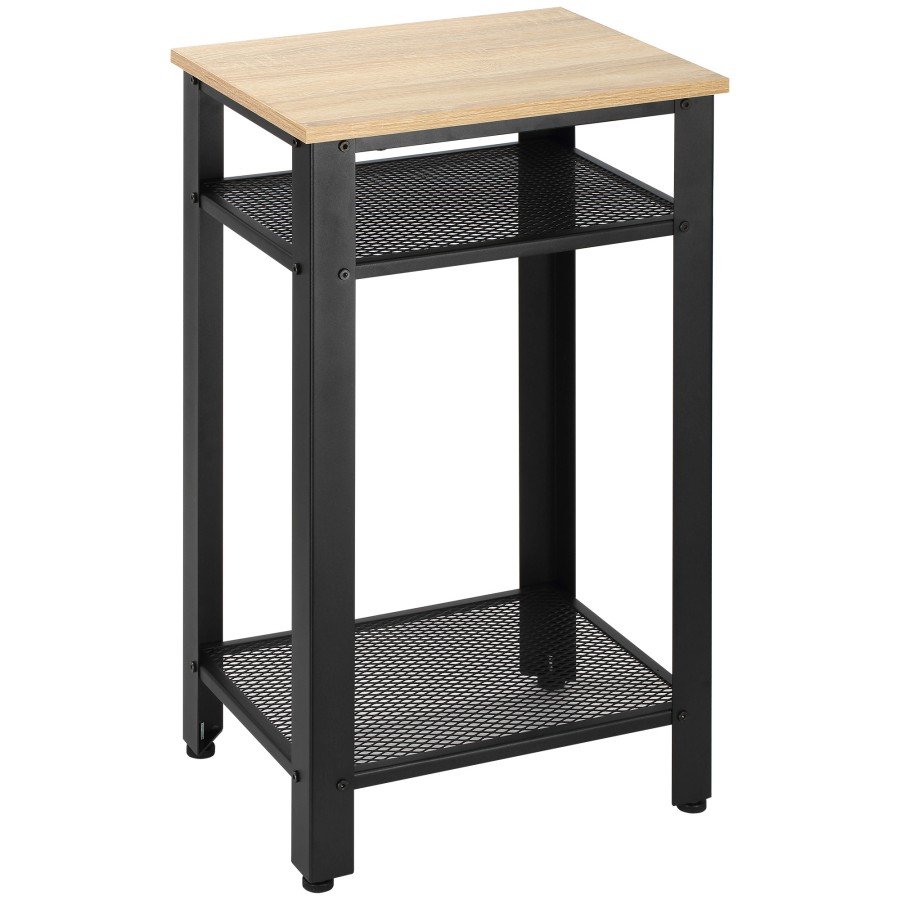 Click to view product details and reviews for Homcom Modern Side Table With 2 Tier Shelves End Table For Bedroom Living Room.