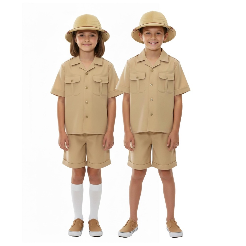 Click to view product details and reviews for Kids Explorer Costume 3 Pcs Top Shorts Hat Large.