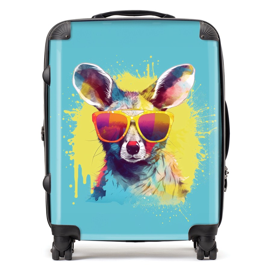 Click to view product details and reviews for Splashart Wallaby In Glasses Suitcase Large.