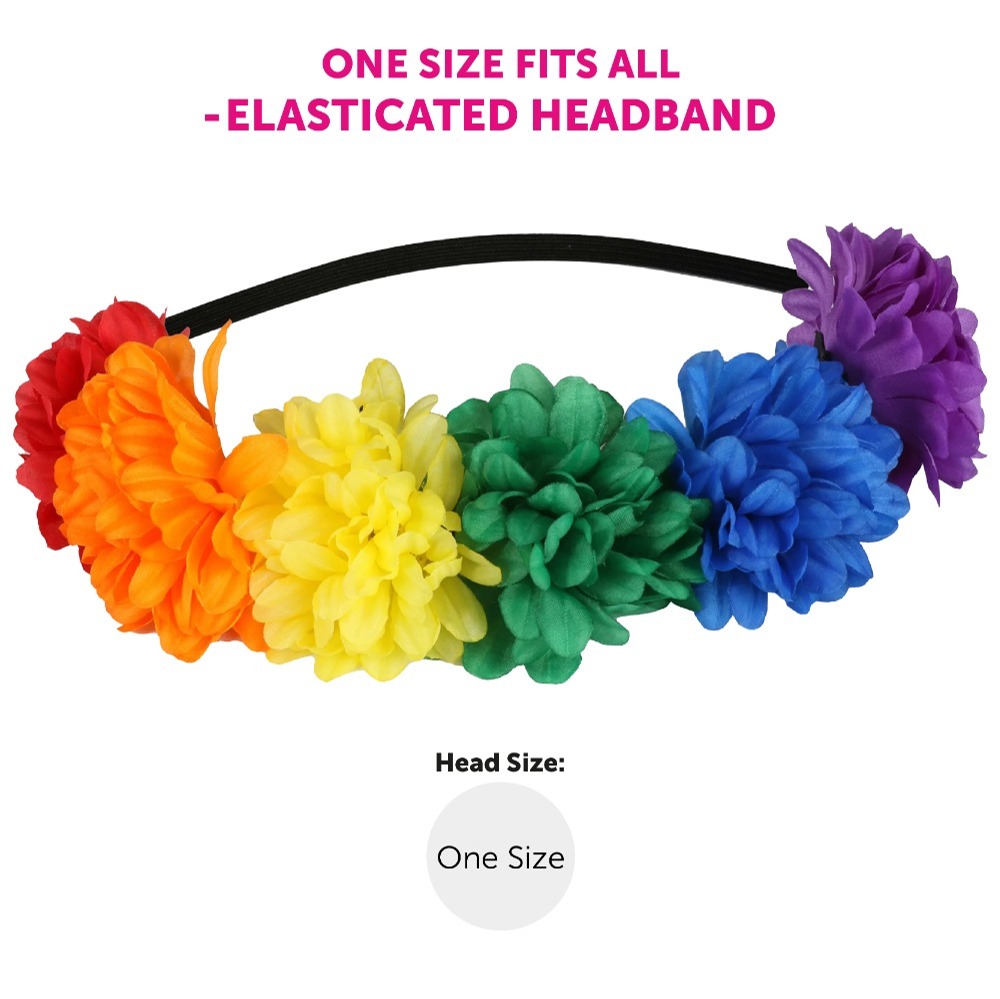 Rainbow Pride Headband, Vuvuzela and Facepaint Stick Set