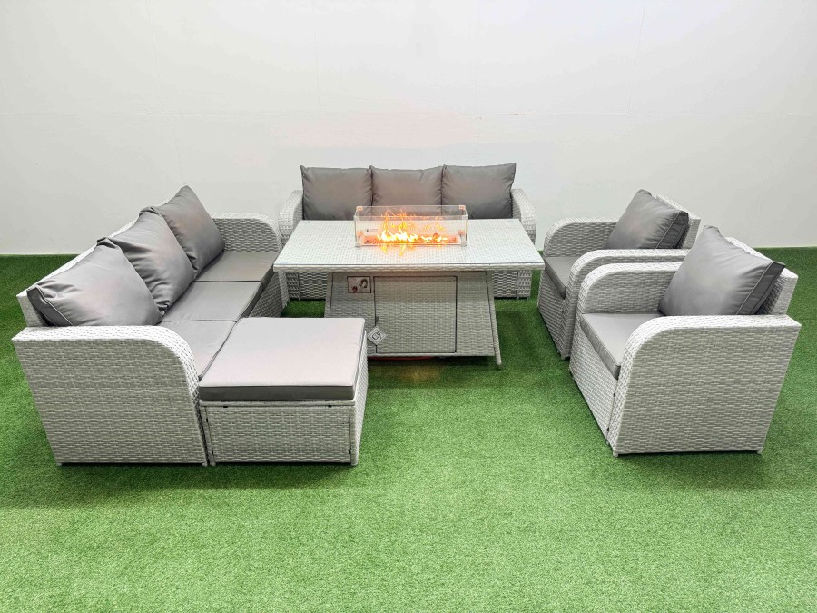 Click to view product details and reviews for Fimous Pe Rattan High Back Lounge Sofa Set Patio Firepit Dining Table Chairs Set With 3 Seater Sofa Reclining Chair Big Footstool Light Grey. Click to view product details and reviews for Fimous Pe Rattan High Back Lounge Sofa Set Patio Firepit Dining Table Chairs Set With 3 Seater Sofa Reclining Chair Big Footstool Light Grey.