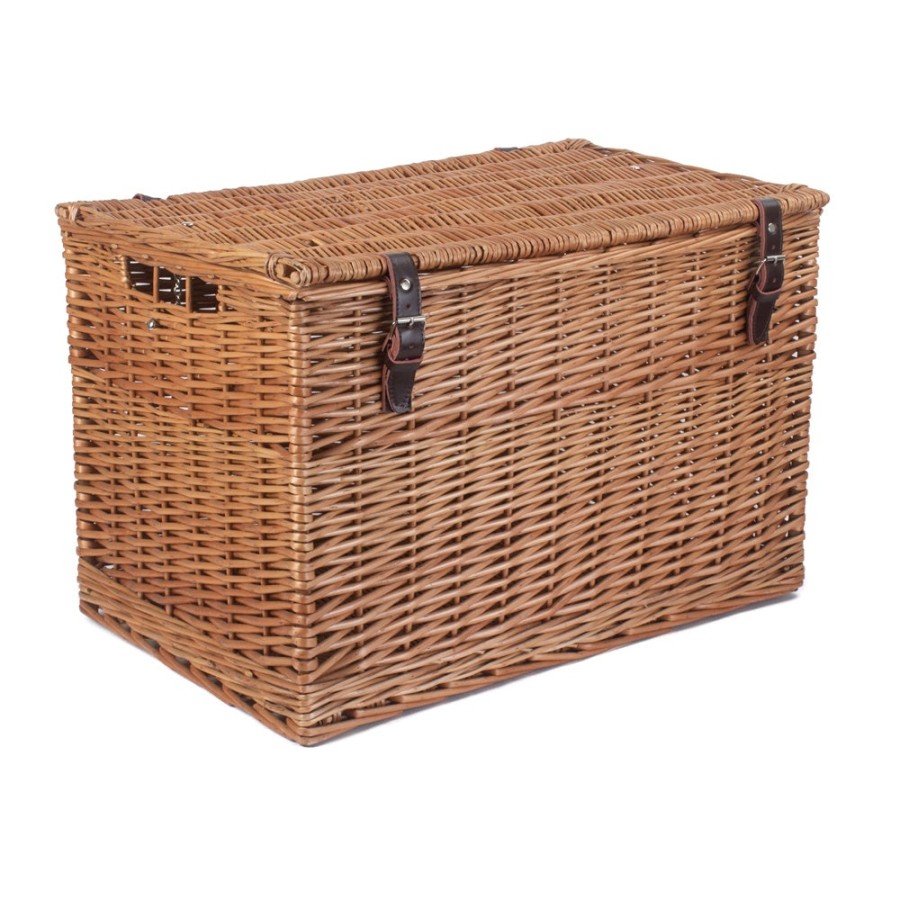 Red Hamper 60Cm Double Steamed Chest Picnic Basket - Unlined
