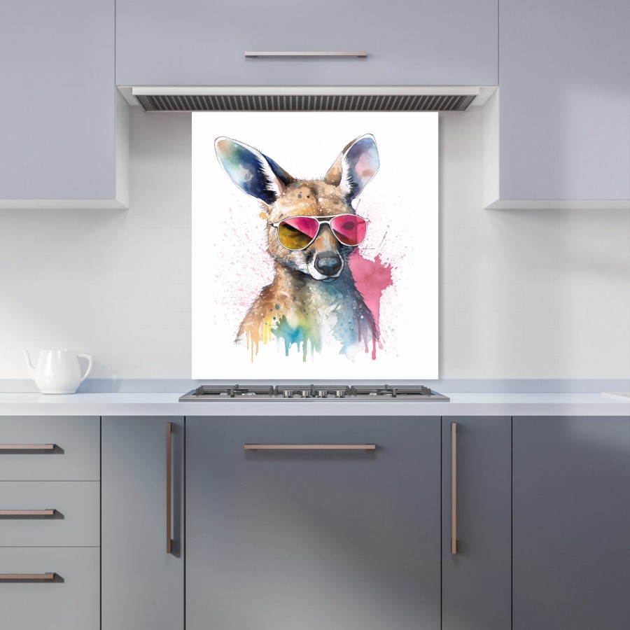 Click to view product details and reviews for Wallaby In Pink Glasses Kitchen Splashback W600mm X H650mm.