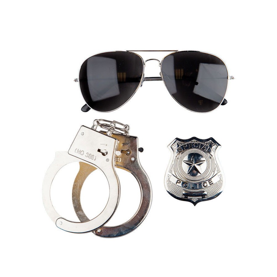 Click to view product details and reviews for Instant Police Fancy Dress Set Includes Glasses Badge Handcuffs.