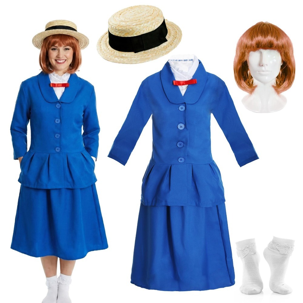 Click to view product details and reviews for Ladies Madeline Costume 5 Pcs Jacket Skirt Hat Wig Socks Large.