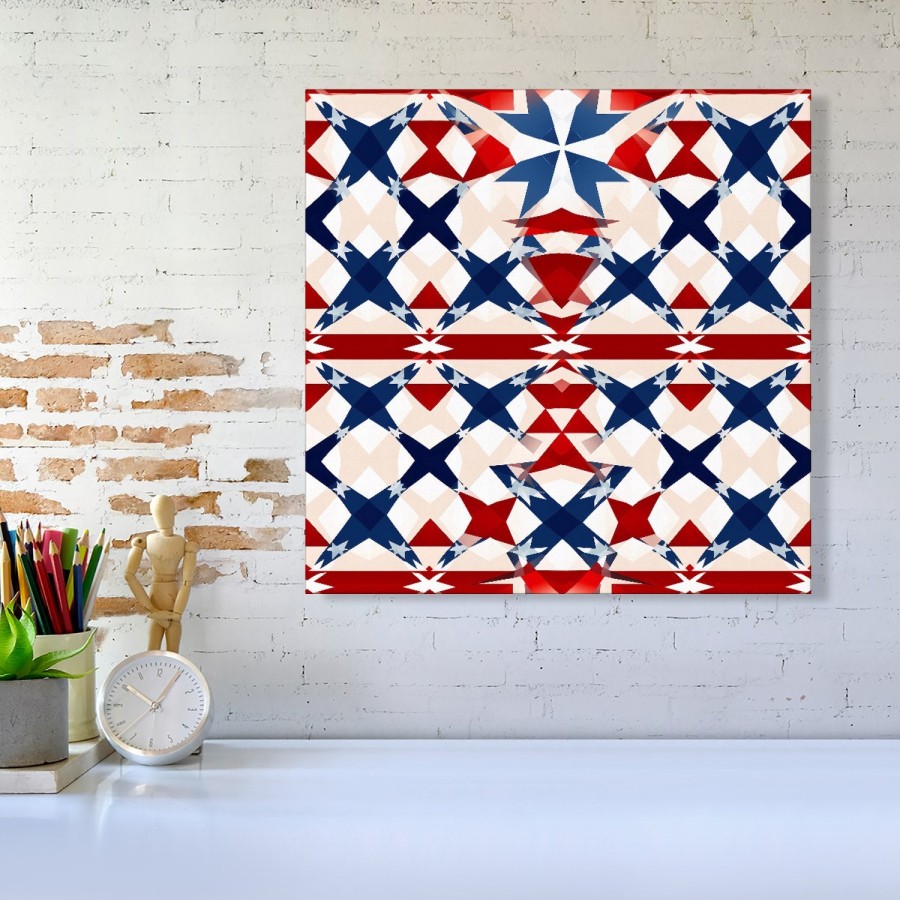 Click to view product details and reviews for American Flag Abstract Pattern Canvas Large 30 X 30.