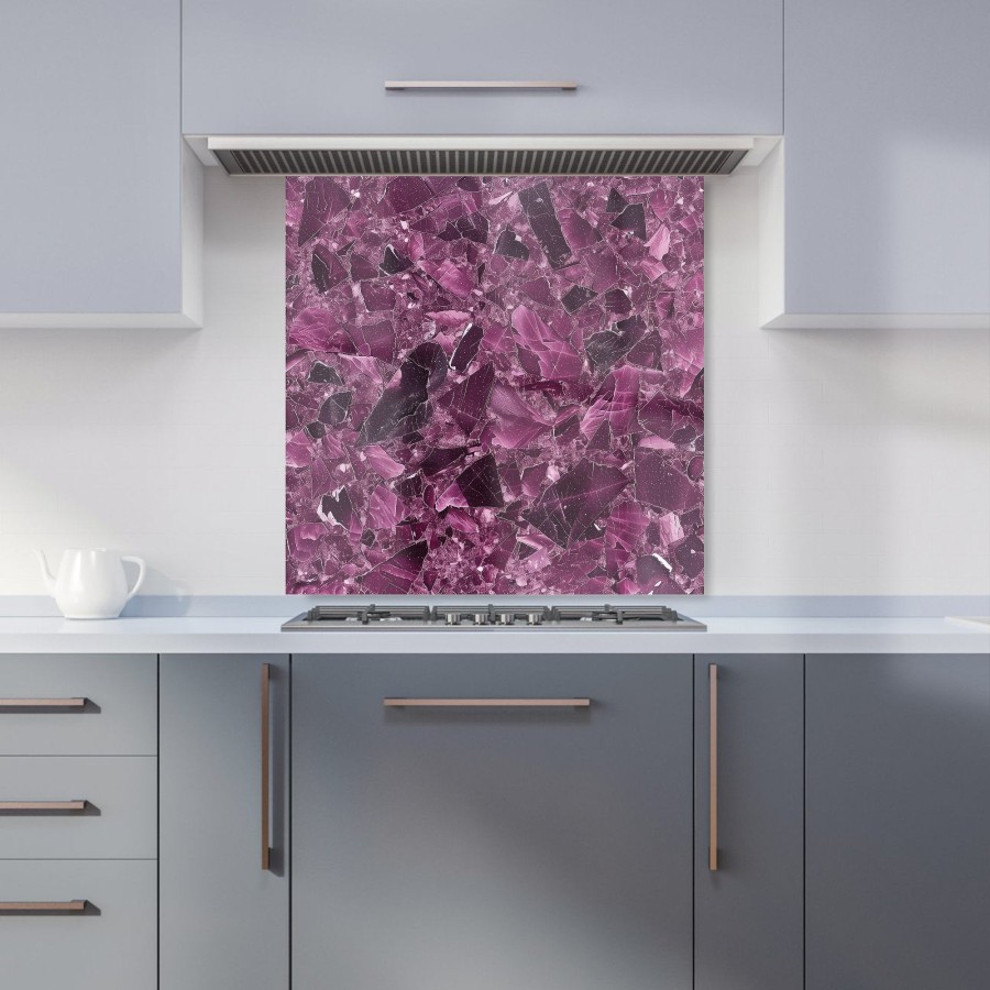 Click to view product details and reviews for Damson Quartz Effect Kitchen Splashback W600mm X H600mm.