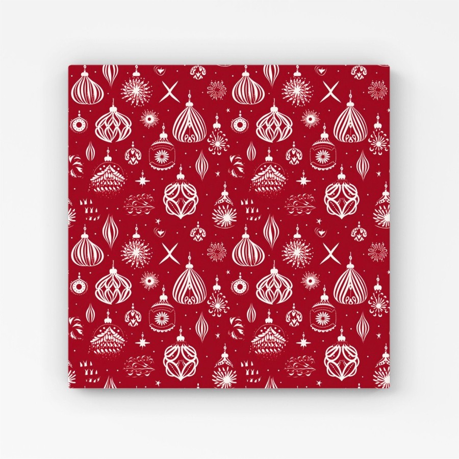 Click to view product details and reviews for Red Christmas Decorations Pattern Canvas Extra Large 40 X 40.