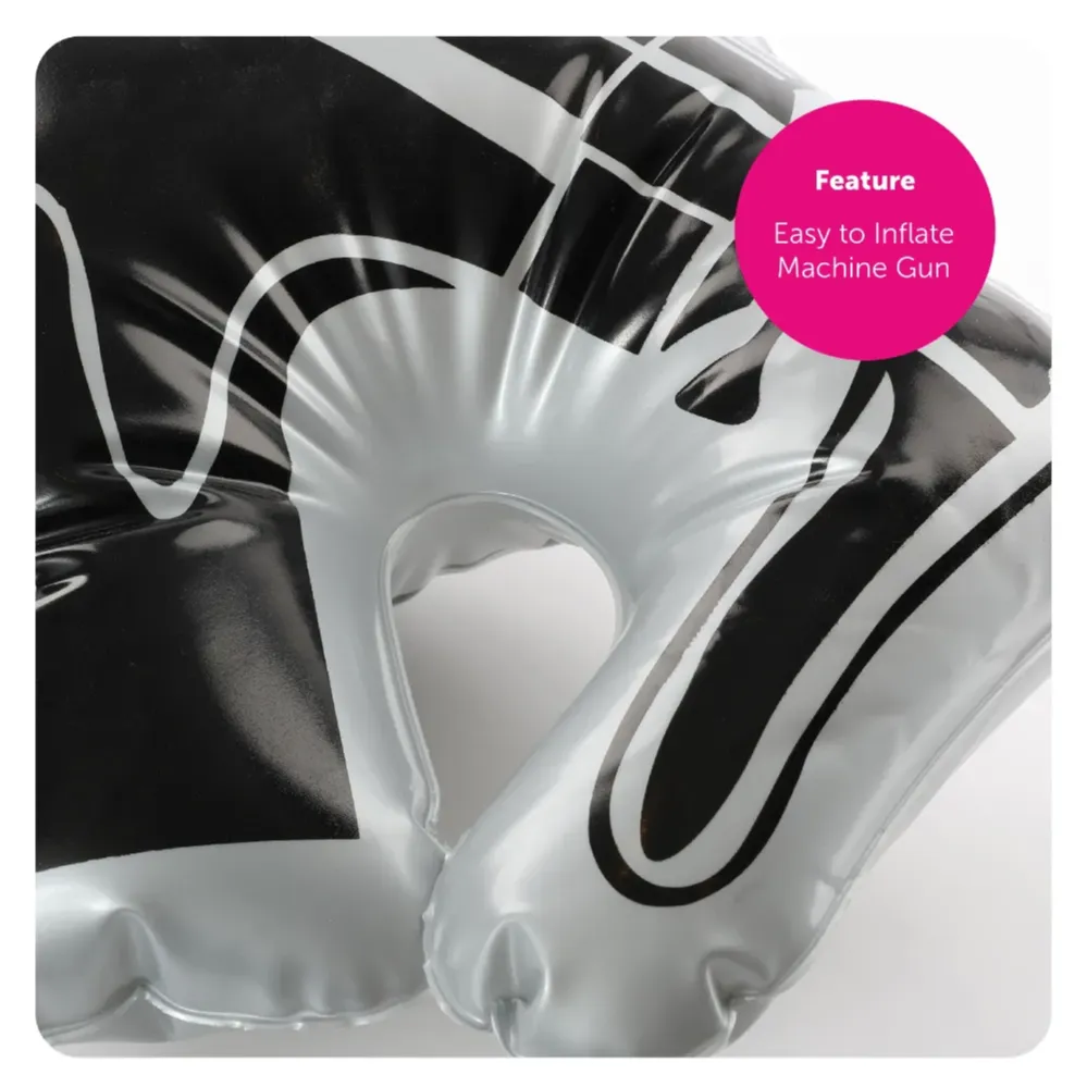 Adults John McClane Costume | 5 Pcs | White Vest, Badge, Fake Cigarettes, Inflatable Gun & Fake Blood