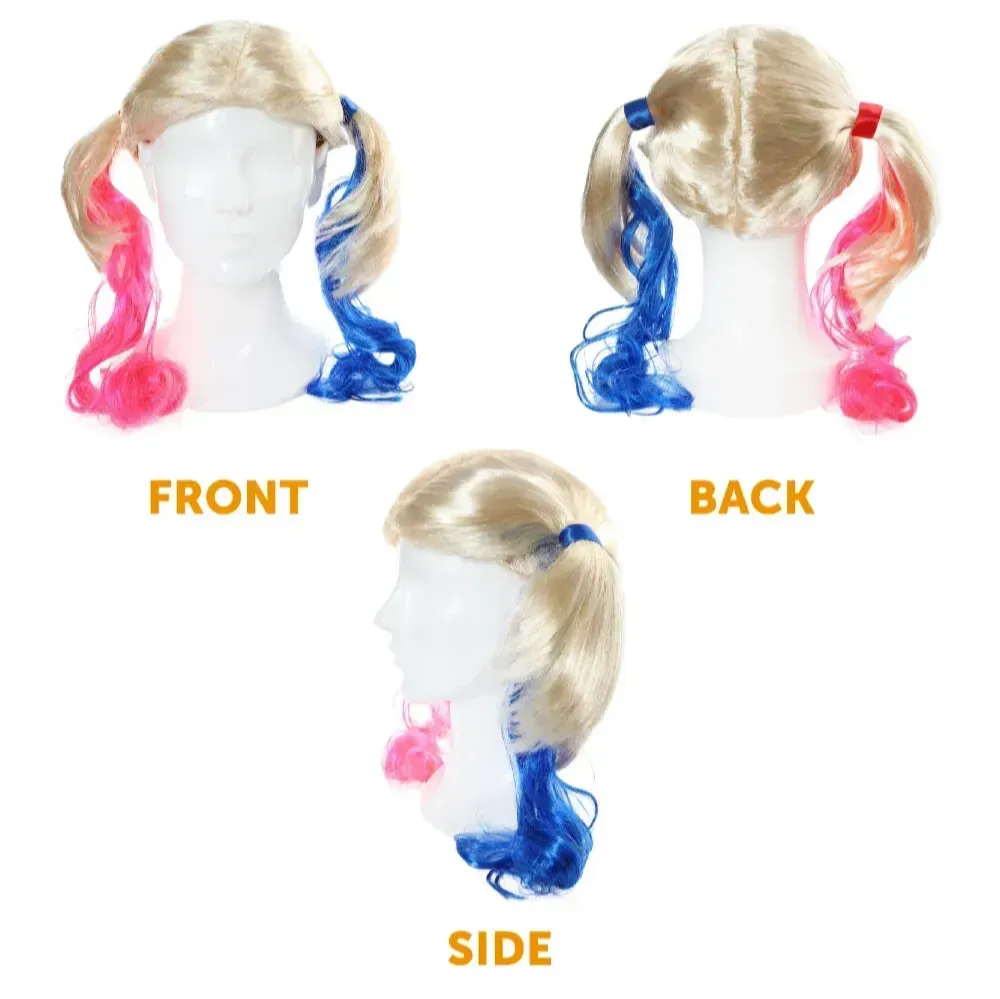 Official Licensed Harley Quinn Costume | 3 Pcs | Jacket, Wig & Face Paint