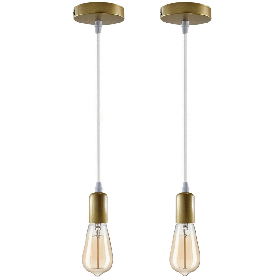 Click to view product details and reviews for Modern Retro E27 Ceiling Pendant Holder Indoor Hanging Suspension Light Fitting Set1206 2pcs With Bulb.