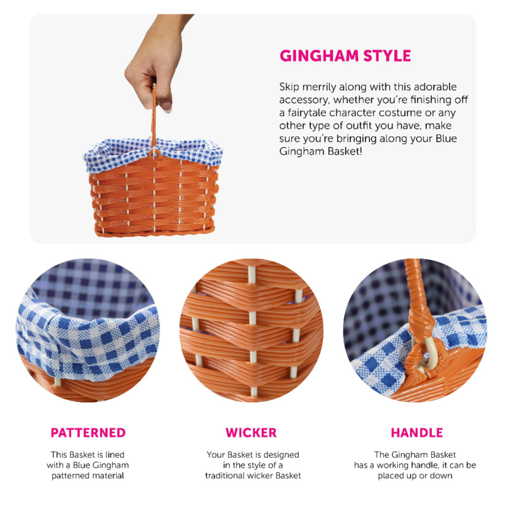Blue Gingham Basket