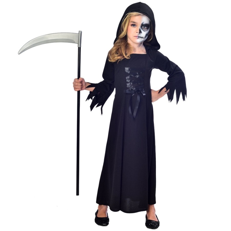 Click to view product details and reviews for Girls Grim Reaper Halloween Horror Costume 9 10 Years.