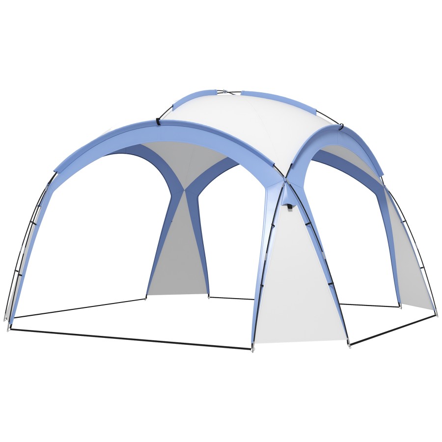 Click to view product details and reviews for Outsunny 35 X 35m Camping Gazebo Outdoor Event Shelter Dome Tent Garden Sun Shelter Patio Spire Arc Pavilion Camp Sun Shade Light Blue.