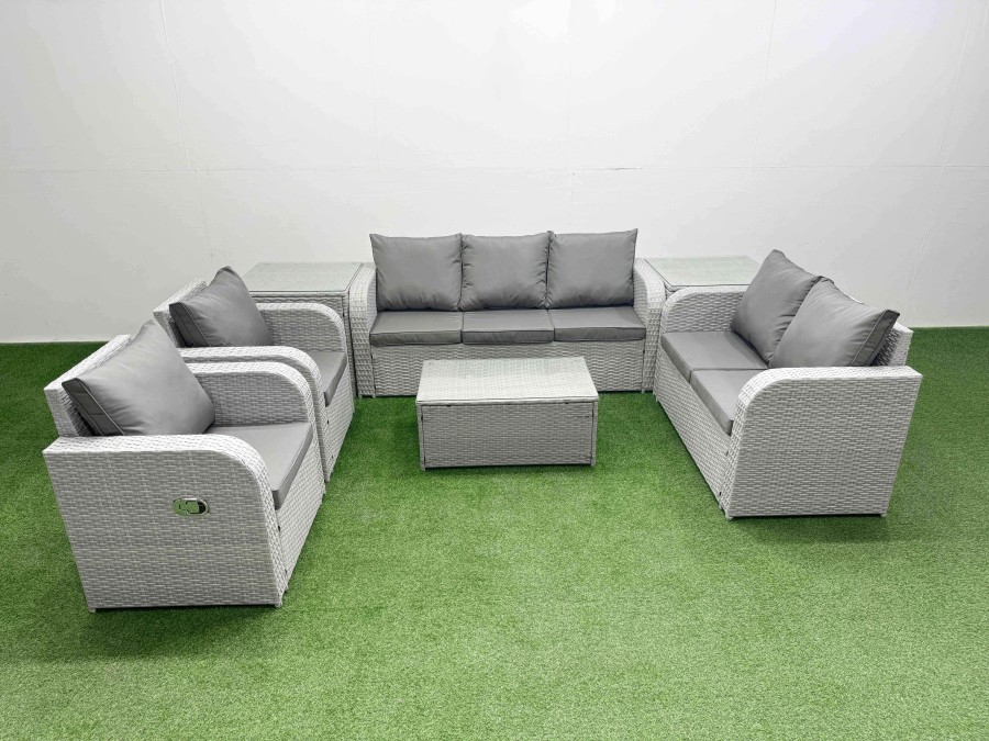 Click to view product details and reviews for Fimous Pe Rattan Garden Furniture Set Adjustable Chair Sofa Double Love Seat 2 Seater Sofa Lounge Set Oblong Coffee Table 2 Side Table Light Grey. Click to view product details and reviews for Fimous Pe Rattan Garden Furniture Set Adjustable Chair Sofa Double Love Seat 2 Seater Sofa Lounge Set Oblong Coffee Table 2 Side Table Light Grey.