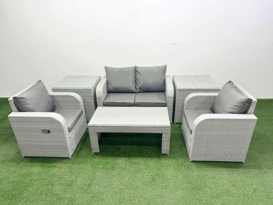 Click to view product details and reviews for Fimous Light Grey Pe Wicker Rattan Garden Furniture Set Sofa Set Reclining Adjustable Chair Oblong Coffee Table 4 Seater With 2 Side Table. Click to view product details and reviews for Fimous Light Grey Pe Wicker Rattan Garden Furniture Set Sofa Set Reclining Adjustable Chair Oblong Coffee Table 4 Seater With 2 Side Table.