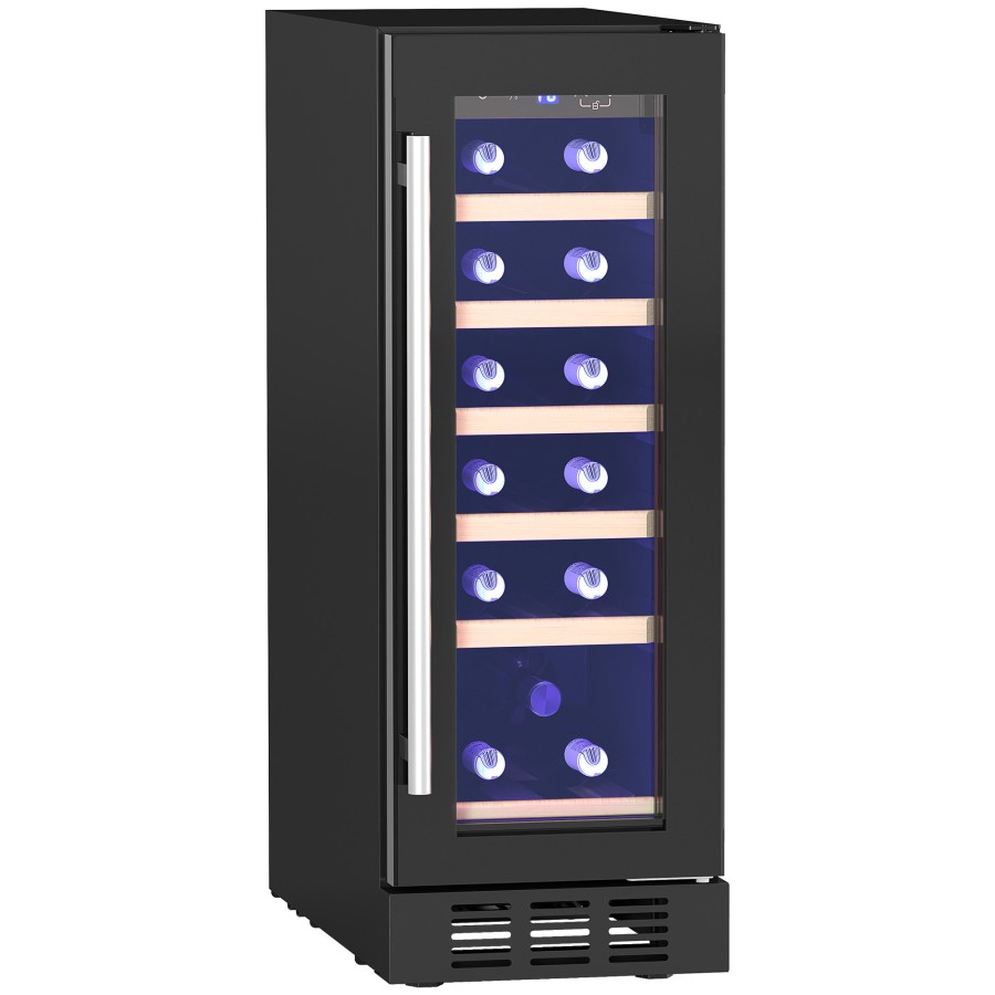 Click to view product details and reviews for Homcom Freestanding And Built In Wine Fridge 19 Bottle 56l 295cm Slimline Compressor Wine Cooler Fridge With Glass Door Led Light Digital Touch.